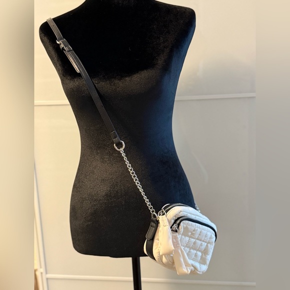 Cream Quilted Crossbody Bag - Picture 4 of 6